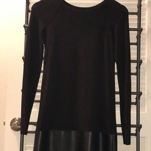 Bailey44 dress S pleather attached skirt
